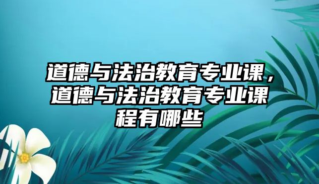 道德與法治教育專業(yè)課，道德與法治教育專業(yè)課程有哪些